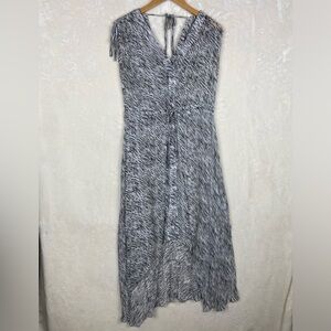 AllSaints Kamila Zed Animal Print Coverup Dress Womans Small Sheer